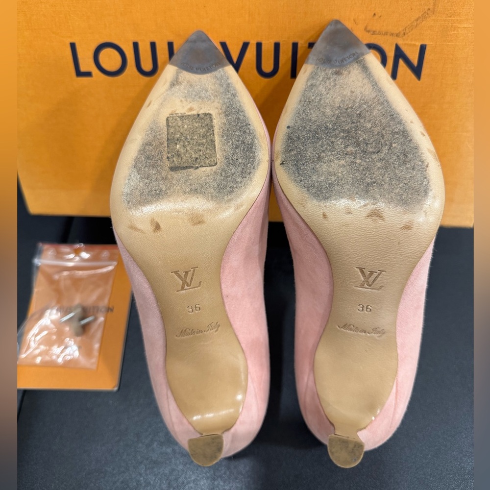 Louis Vuitton Pink Suede Pointed Toe Pumps Size 36 - Picture 7 of 13